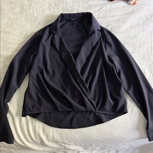 Forever 21 black Wrap Blouse